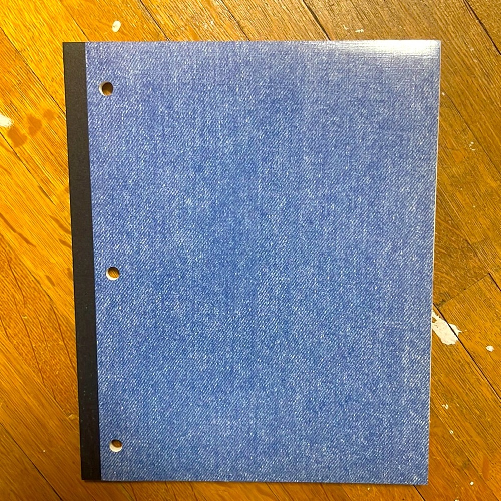 Vintage 90s jean looking front notebook